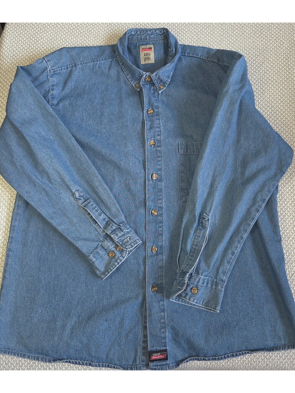 Men's Dickies denim button up shirt size 2XL